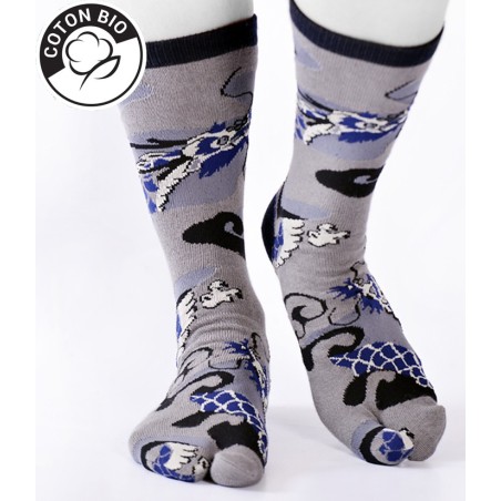 chaussette tabi japonaise dragon coton bio marque chau7